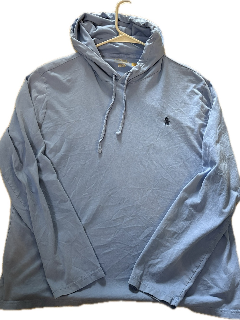 Ralph Lauren Powder Blue Hoodie with Polo Pony